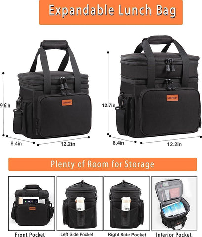 Glenkey lunchbox with 6mm insulation keeps food temperature longer.