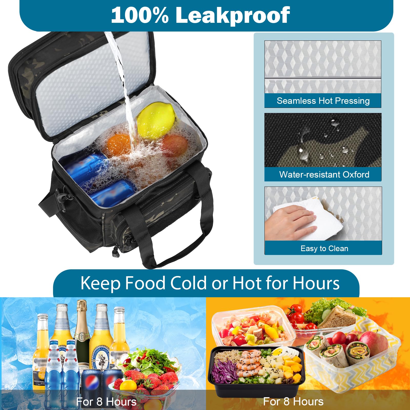 GLENKEY padded shoulder strap and handles offer comfortable transport when loaded.