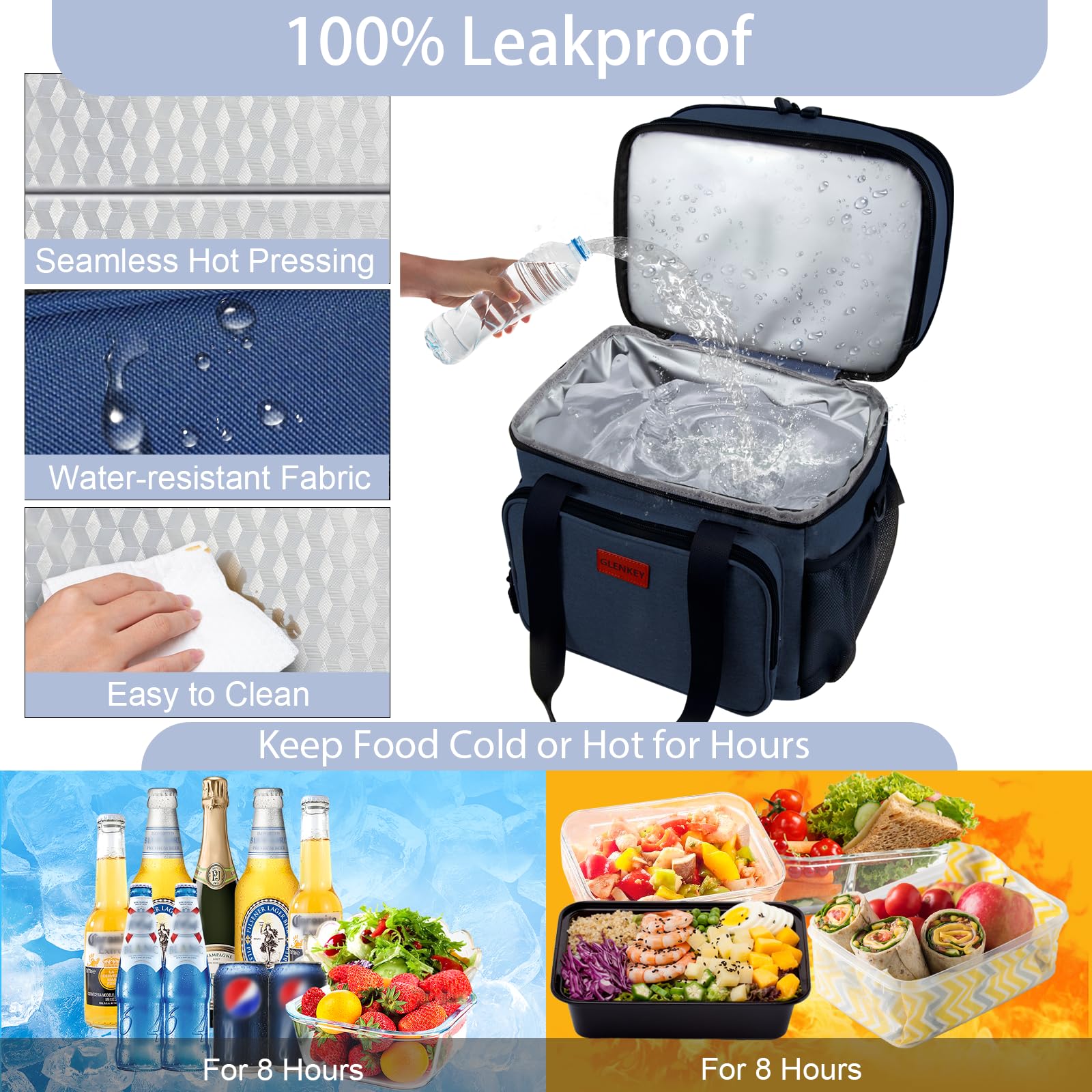 GLENKEY strong skeletal structure lunch box with bold silhouette and durability.