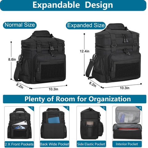 GLENKEY water-resistant exterior protects contents during rain or spills.