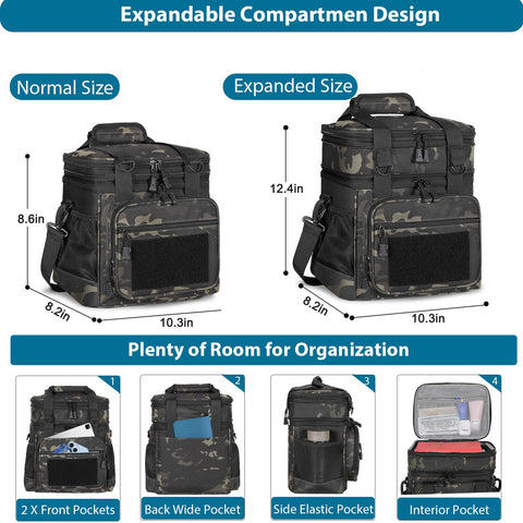 GLENKEY water-resistant leakproof lunch bag protects contents in rain or spills.