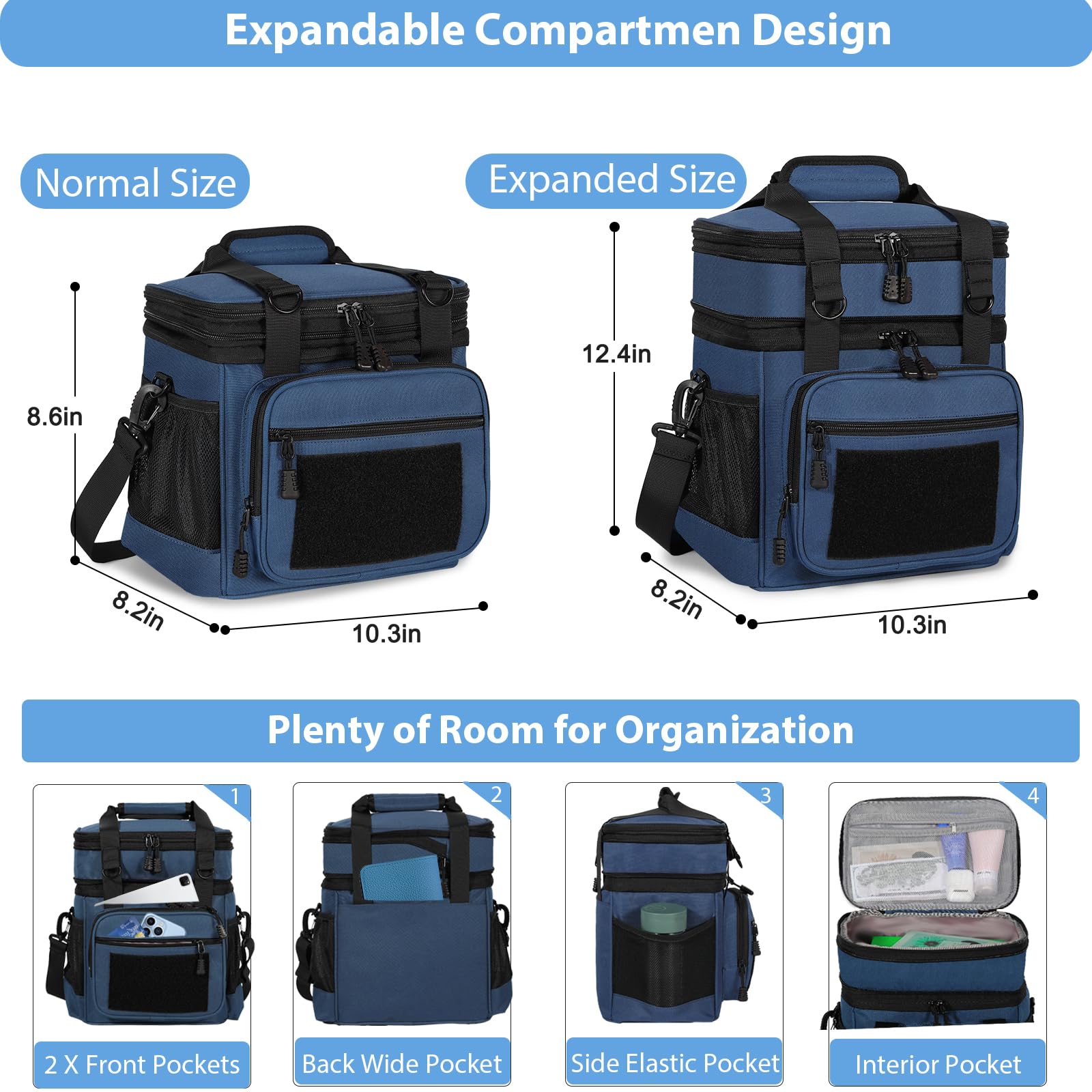GLENKEY leakproof outer fabric protects contents during rain and commutes