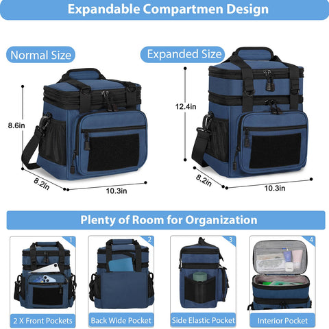 GLENKEY leakproof outer fabric protects contents during rain and commutes