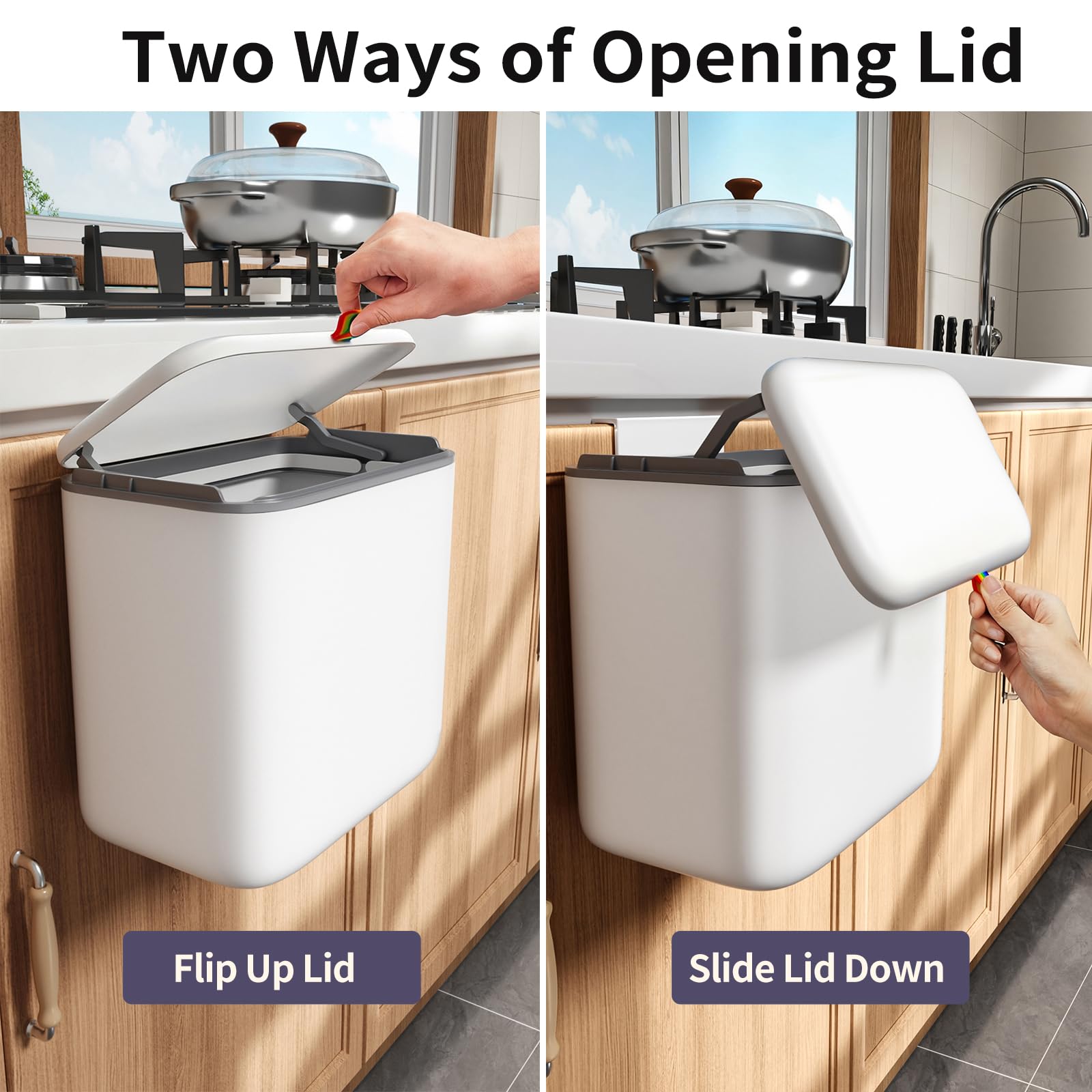 Gleynest compost bin lid closed to seal odors.
