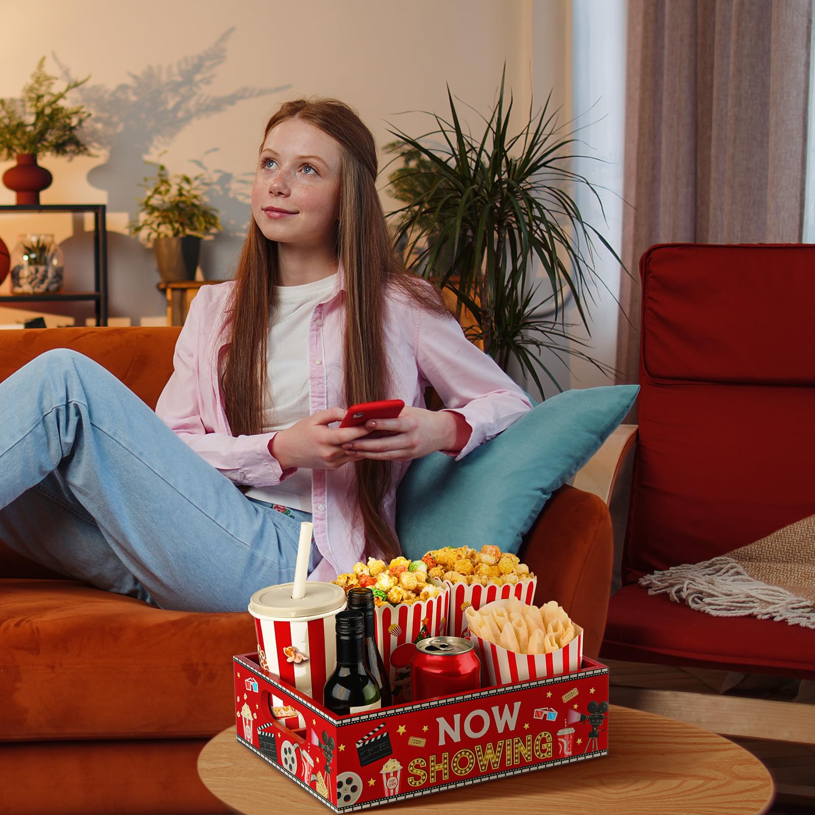 GlikCeil movie night gift tray suits holidays and parties.