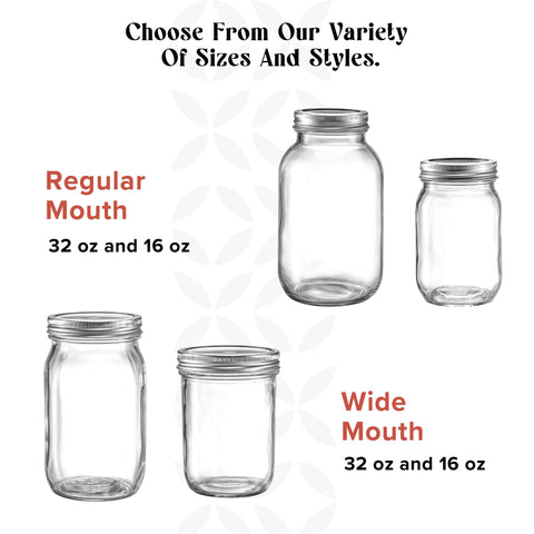 GLING 32oz jars ideal for meal prep, sauces, and bulk pantry organization.