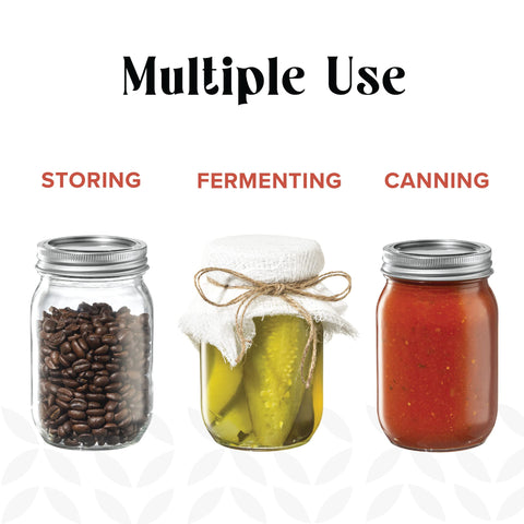 GLING mason jars are microwave-safe and freezer-safe for flexible kitchen storage.