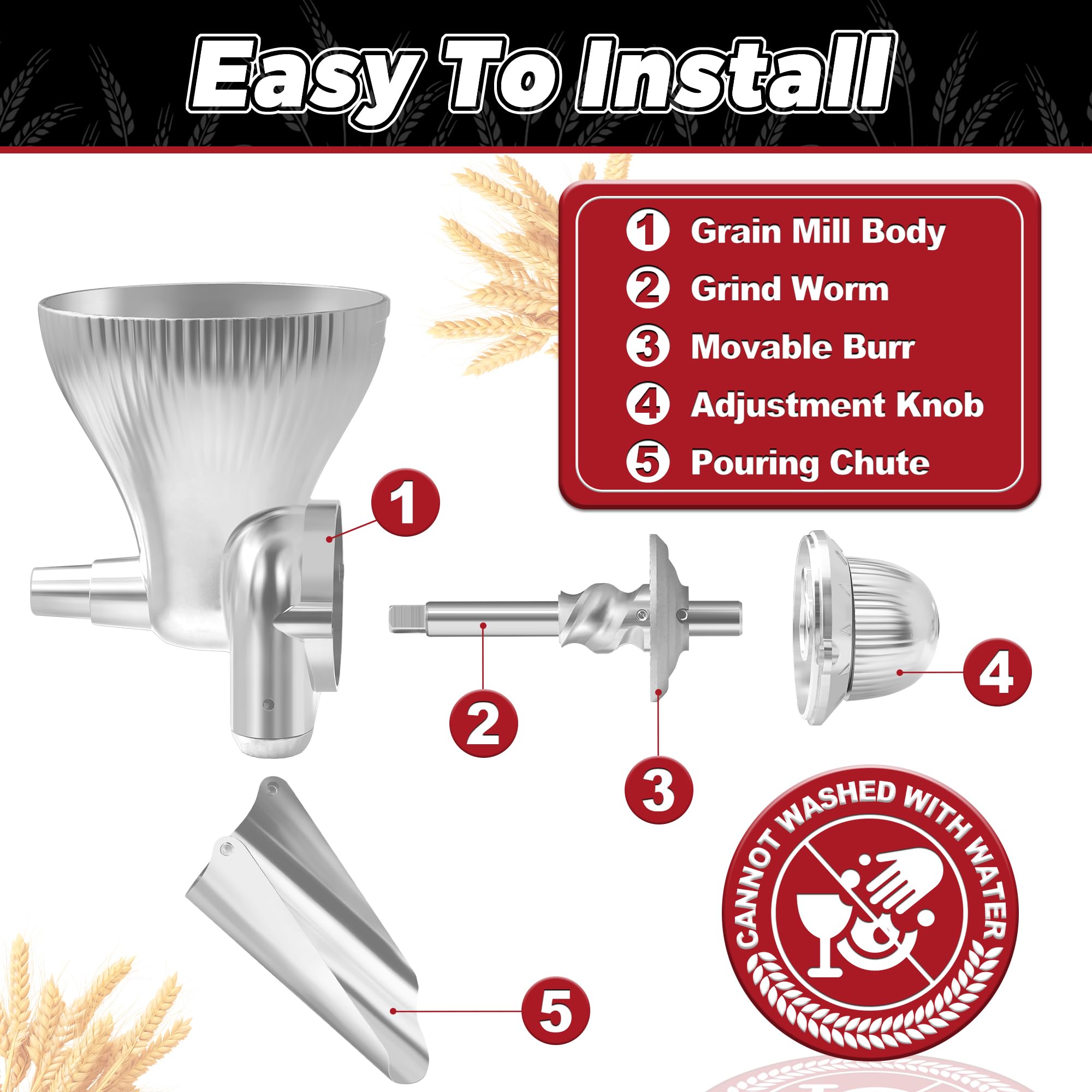 GLINK 12-level grinding dial enables adjustable fineness for diverse grains.