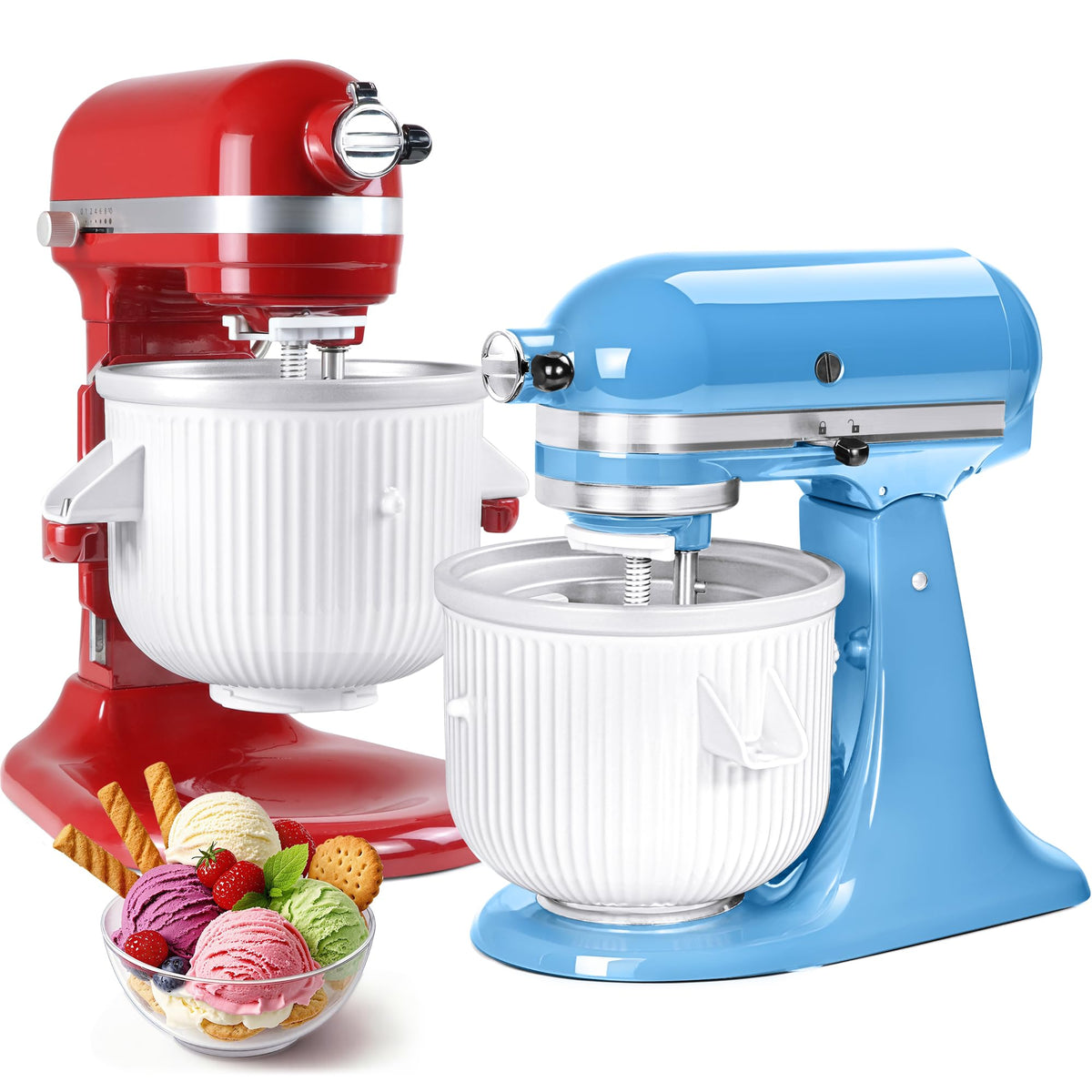 GLINK ice cream maker attachment for KitchenAid 4.5/5 qt churns at home