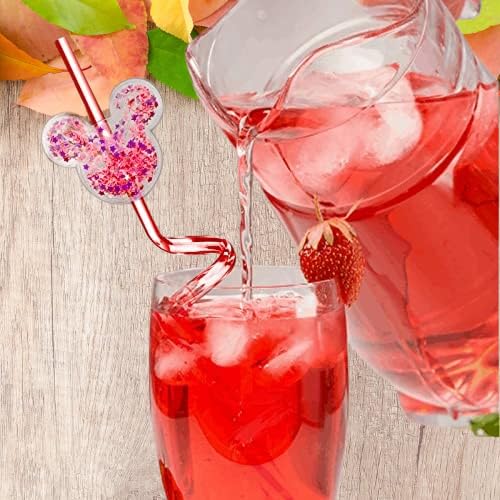 Glitter Mouse Straws in use at a party setting