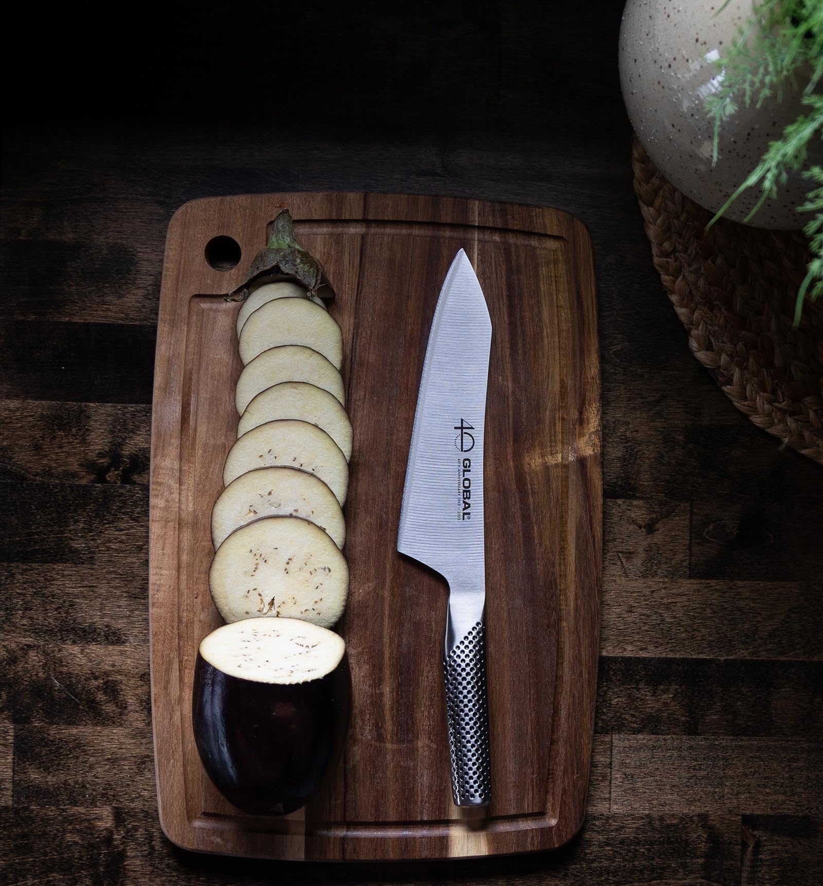 Global 40th anniversary 7-inch knife made in Japan for durable kitchen performance