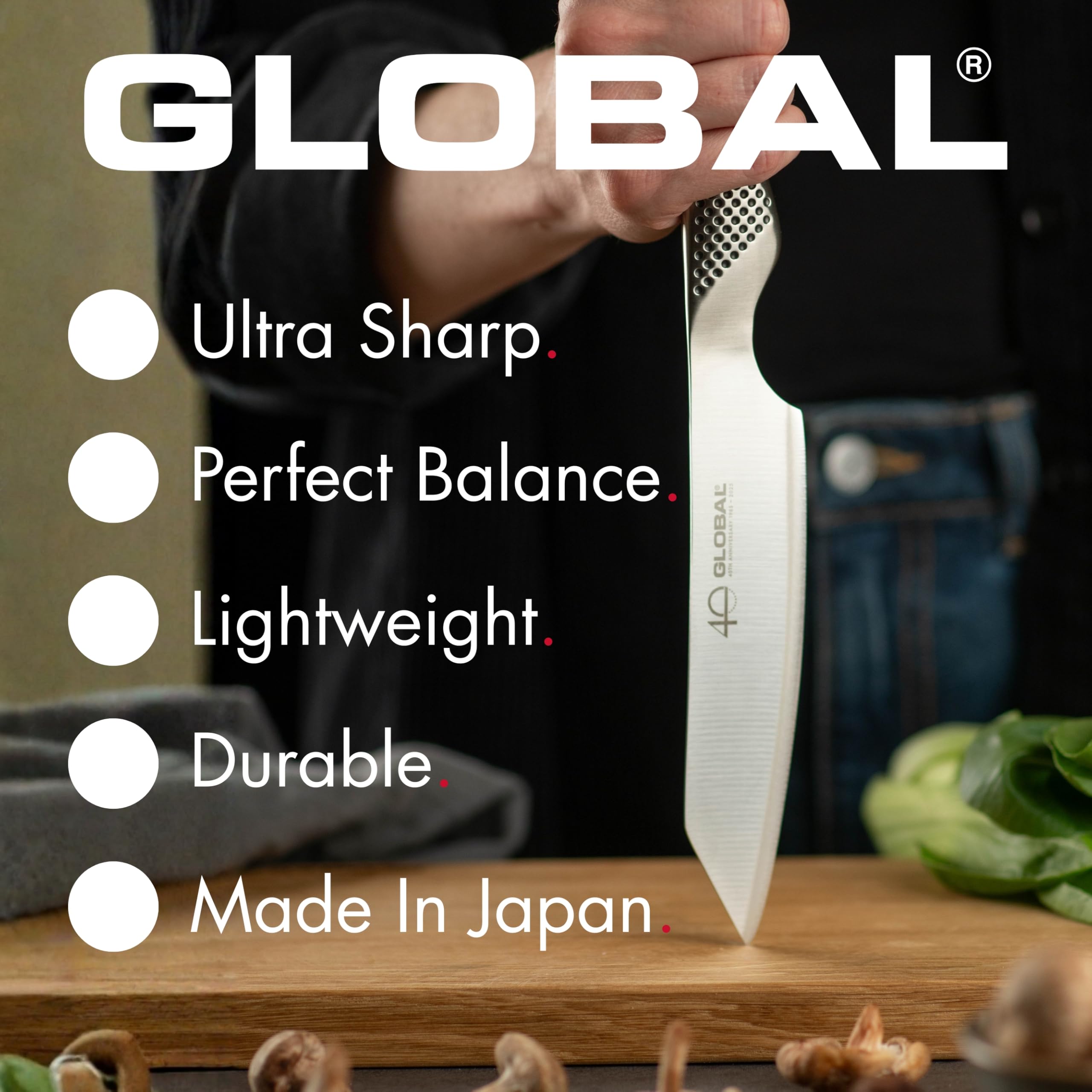 Global Sai knife edge profile reveals 12.5-degree precision for sharp cuts.