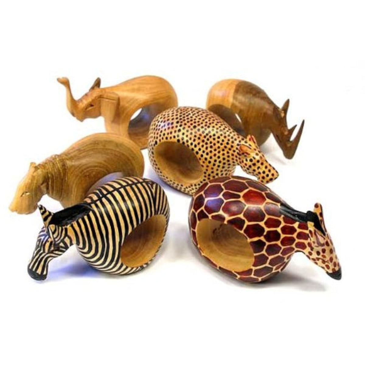 Global Crafts mahogany lion napkin ring adds regal flair to table settings