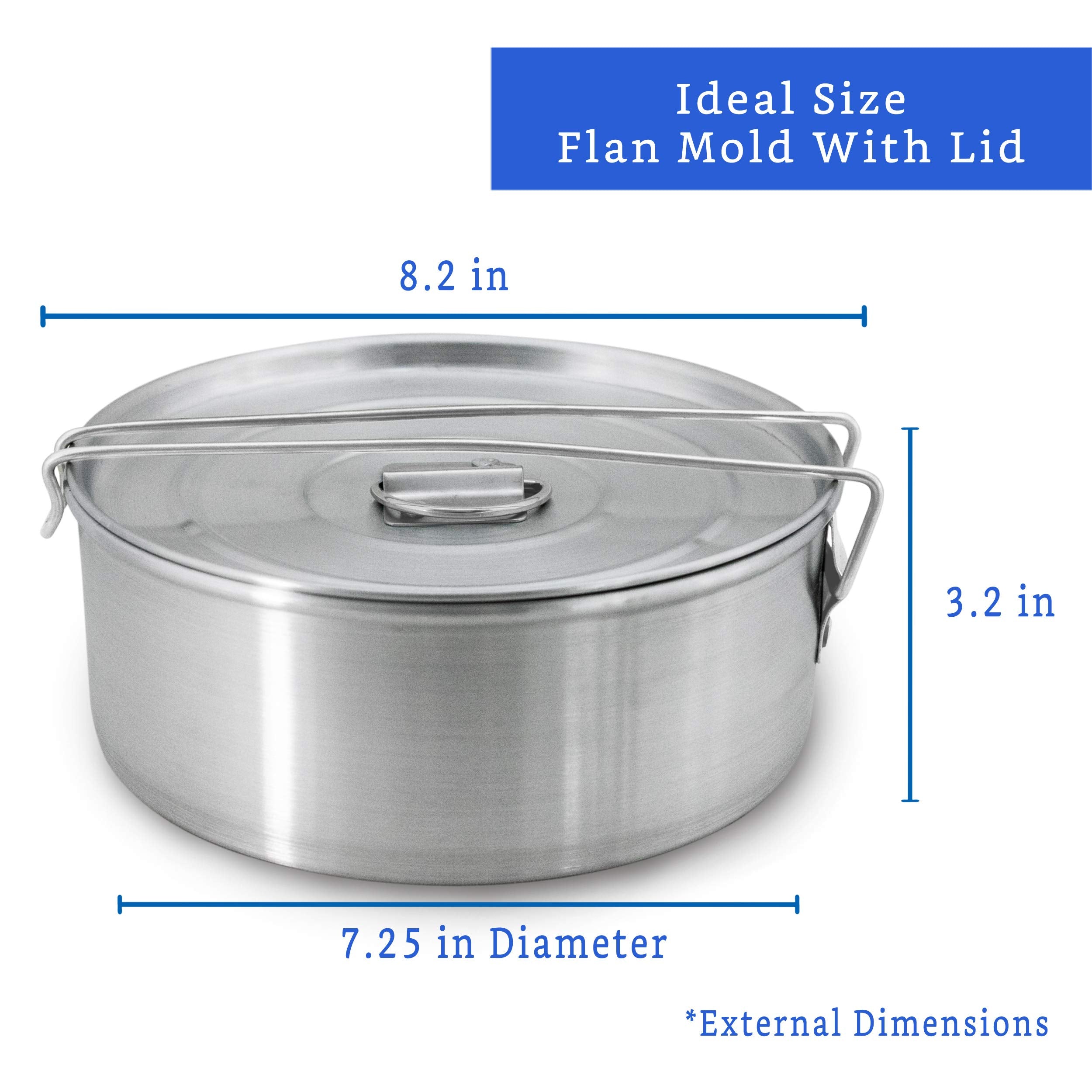 GLOBE ROCKET flan mold with lid top view, secure seal for moisture
