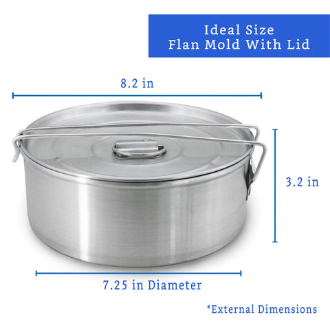 GLOBE ROCKET flan mold with lid top view, secure seal for moisture