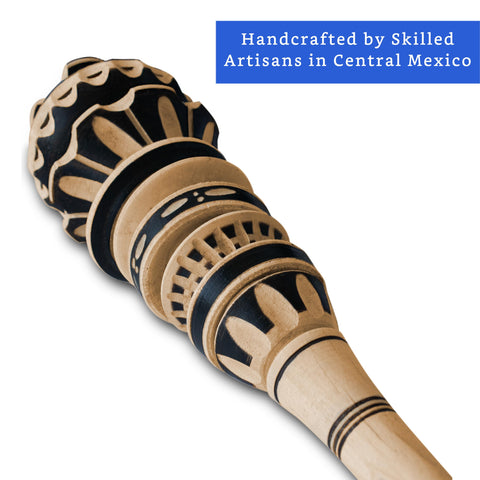 GLOBE ROCKET handmade wooden molinillo for traditional Mexican hot chocolate
