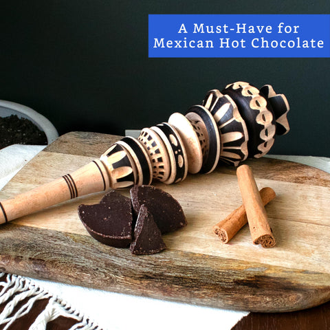 GLOBE ROCKET wooden molinillo whisk ideal for atole or champurrado