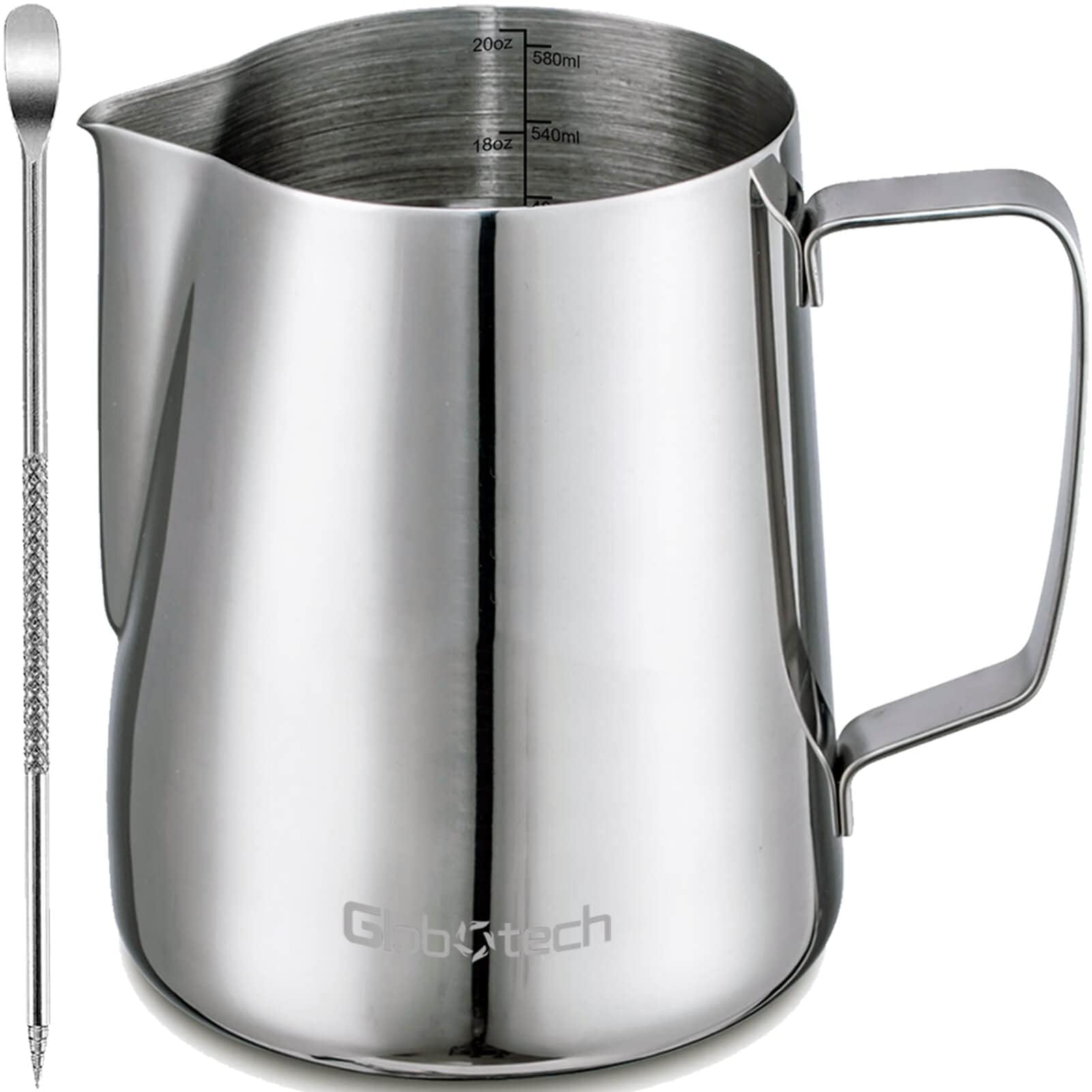 Globotech 20oz steaming jug elevates home cafe setups with a premium feel