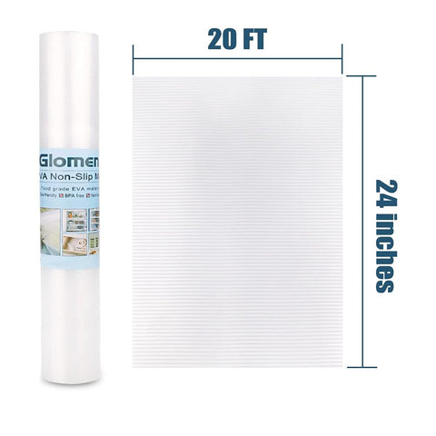 Glomen 24x20ft thickened shelf liner covers large storage areas.