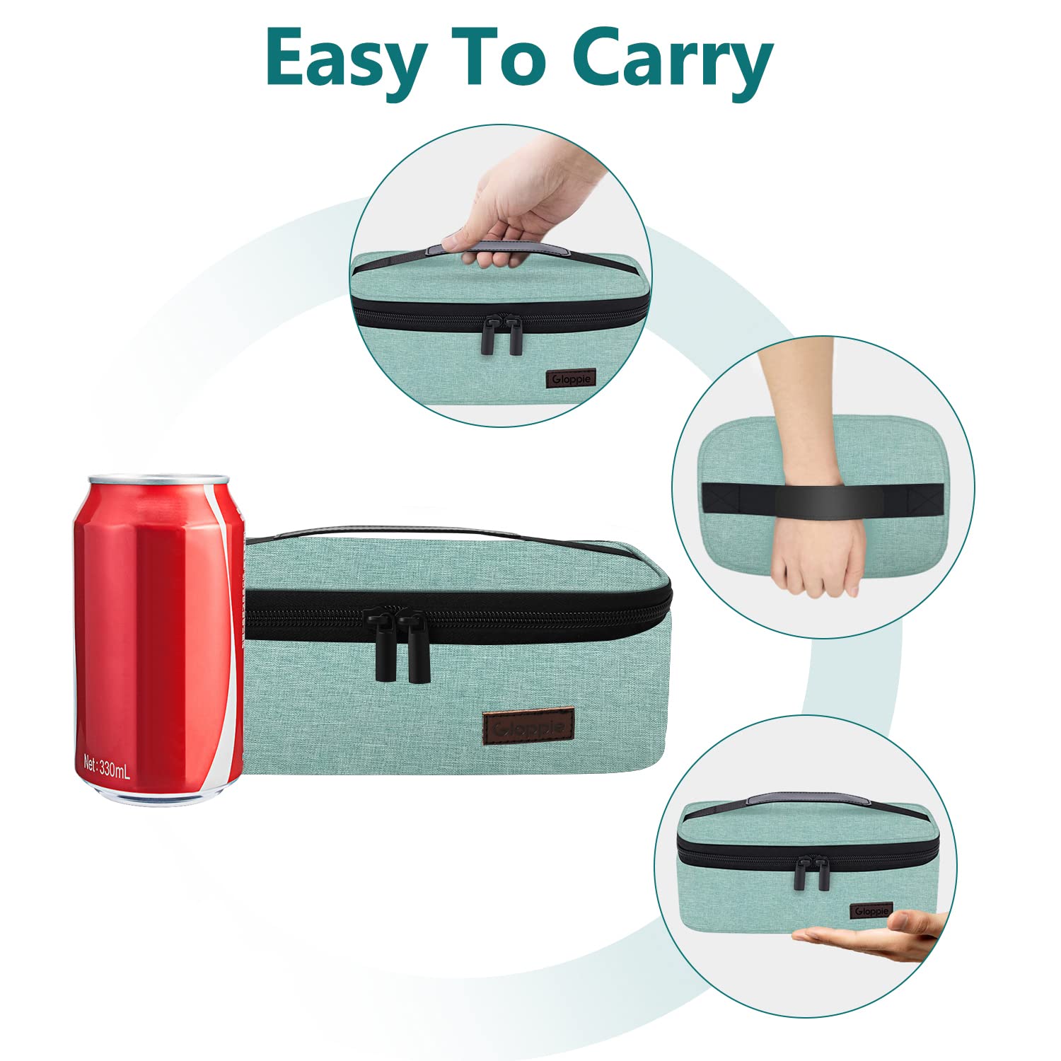 Gloppie Little Lunch Bag insulated interior keeps meals fresh.