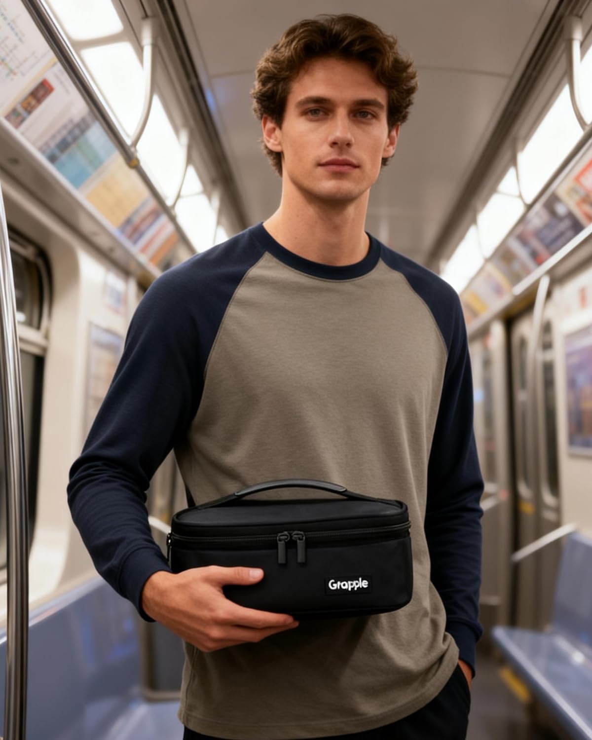 Gloppie small lunch bag waterproof fabric; resists rain and splashes.