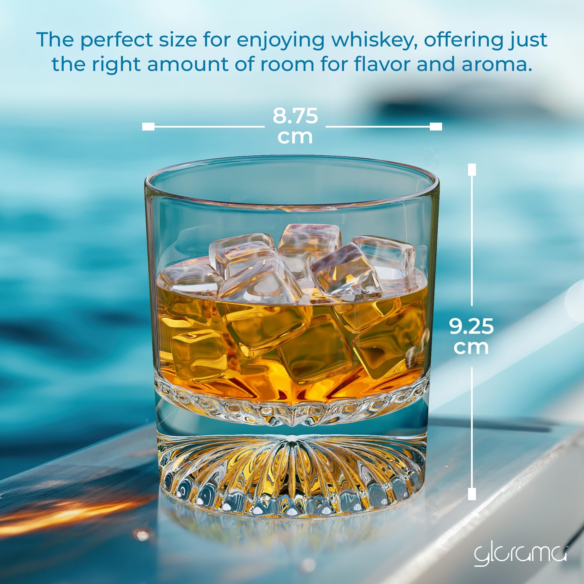 GLORAMA Gift box whiskey glasses arrive ready for gifting.