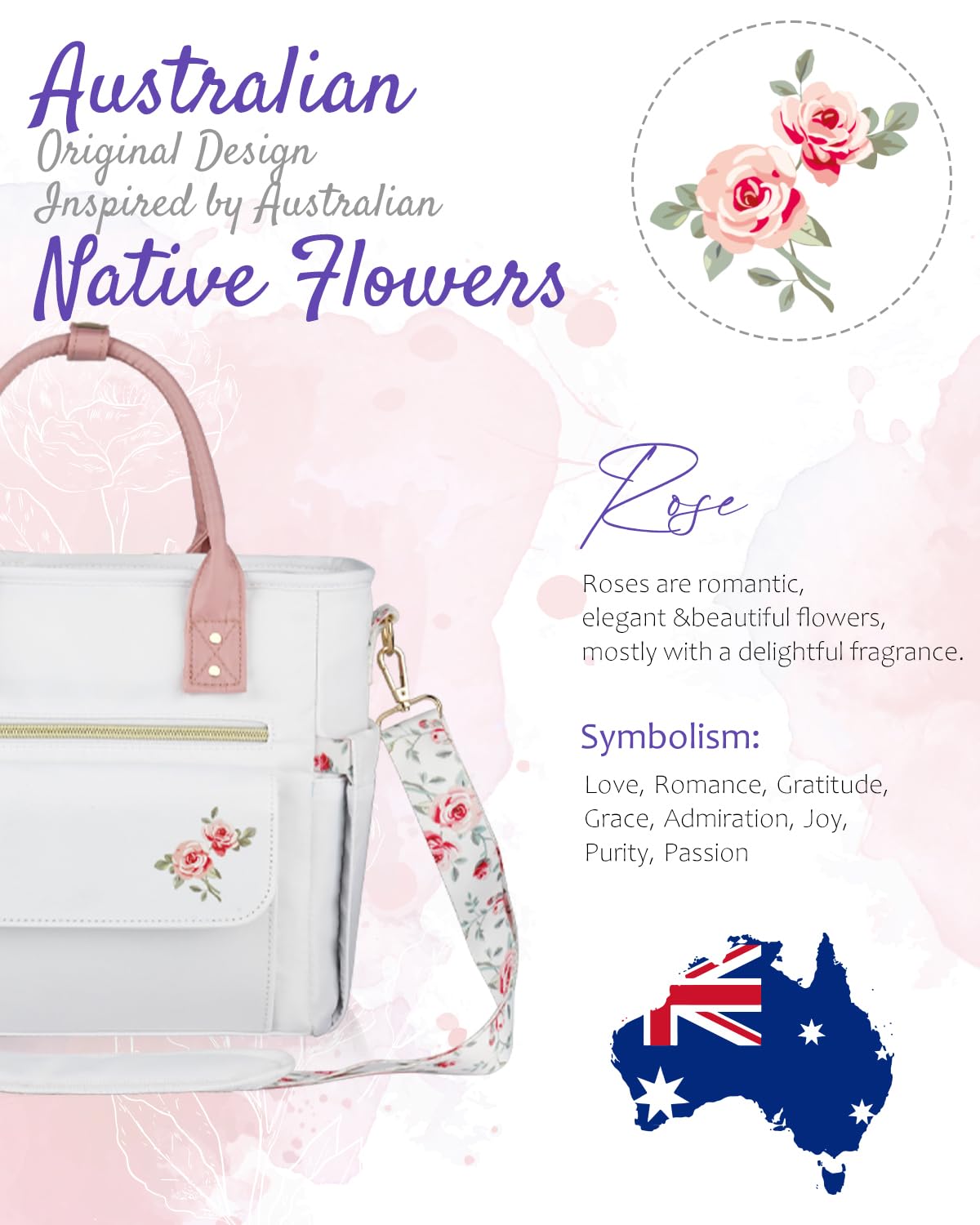 GLORIEROO Flora open-lid view showcasing organized packing and style