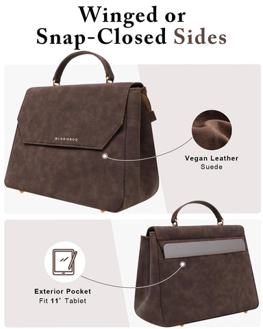 GLORIEROO removable strap offers shoulder or crossbody versatility