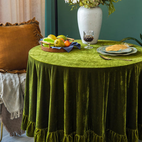 GLORY SEASON velvet tablecloth fits 55–63 inch tables for versatile use