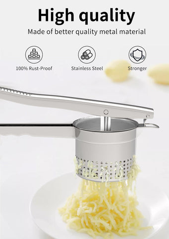 GloTika easy-clean ricer stays spotless with rinse or dishwasher.