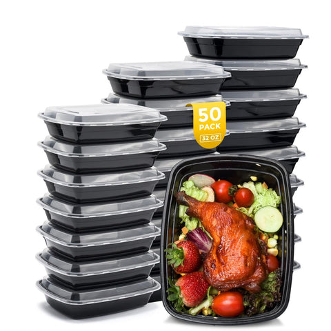 Glotoch 50-pack meal prep containers ready for weekly planning and meal prep.