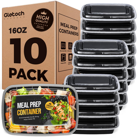 Glotoch Express 20-piece containers with lids for organized meal prep and freshness.