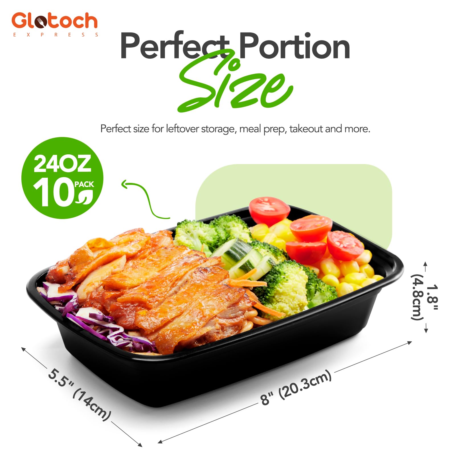 Glotoch Express 24oz container for portioned meals and easy reheating