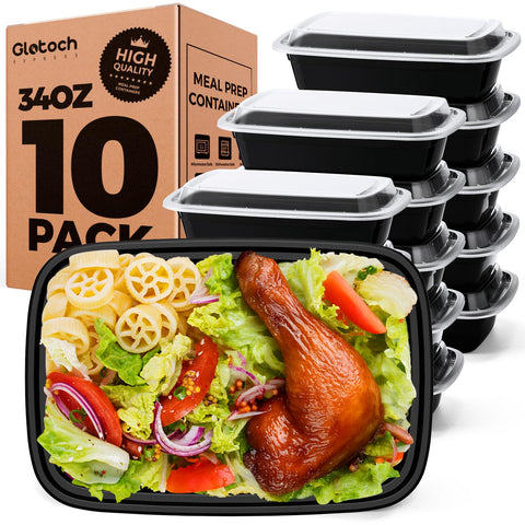 Glotoch Express 34oz container with lid for reheated meals and portion control.