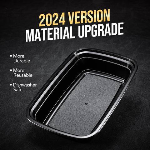 Glotoch Express stackable meal containers for compact freezer storage.