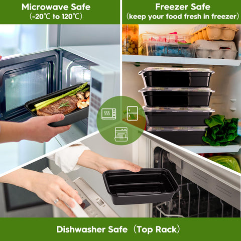 Glotoch stackable design saves space in cupboards and fridge.