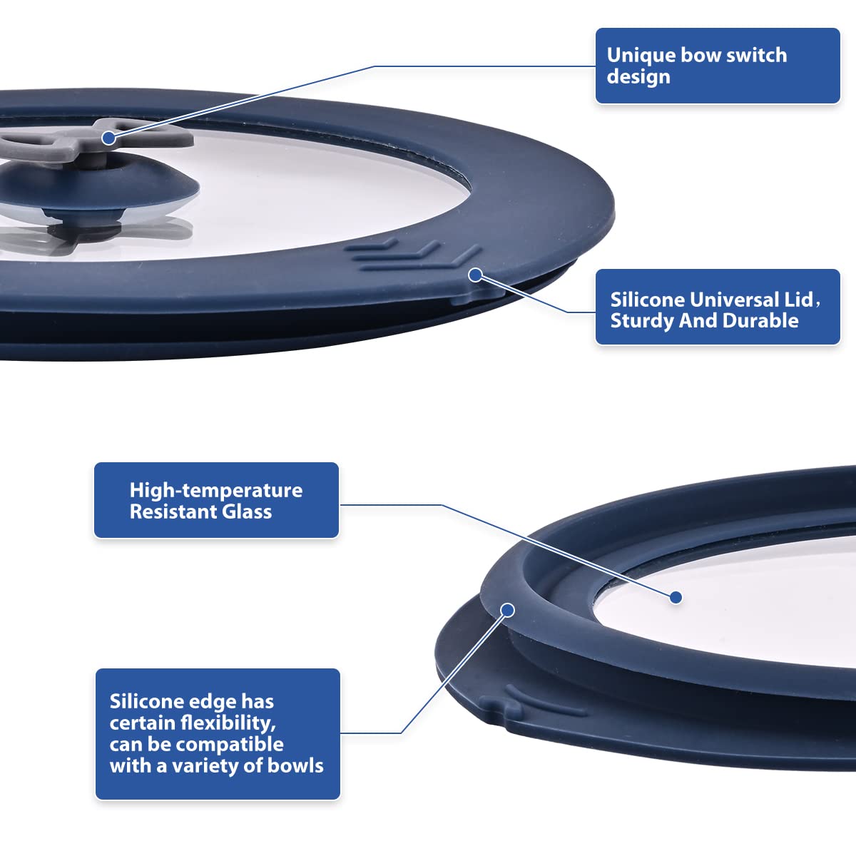 Dishwasher-safe silicone lid by GLOU-GLOU GOOSE GGG for easy cleanup