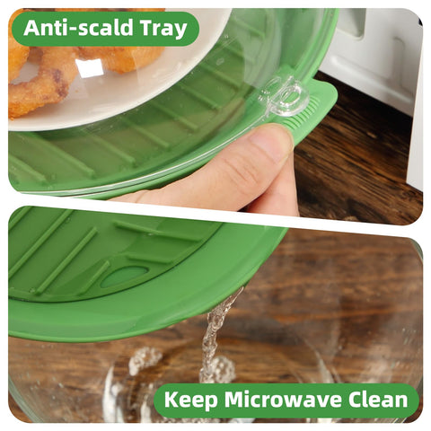 GLOU-GLOU GGG splash guard lid with vent valve minimizes mess during heating.