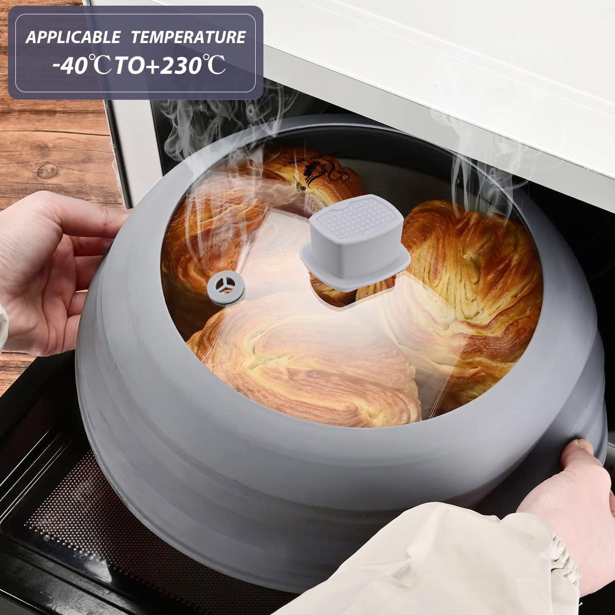 GLOU-GLOU GOOSE GGG tempered glass body keeps food visible while preventing splatter.