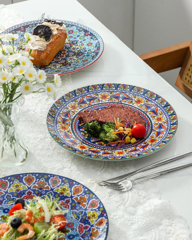 Glowworm dinner plates can double as wall art for décor.