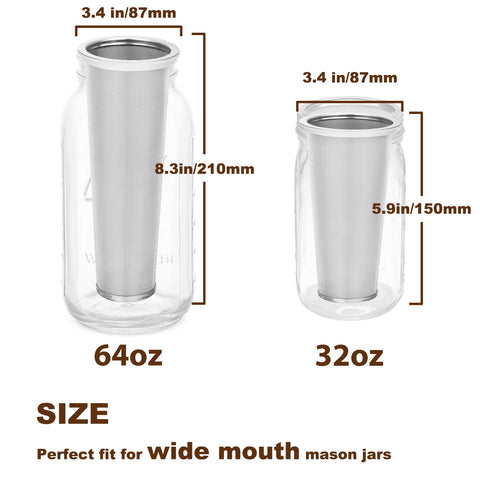 Glyntrof stainless steel filter with silicone seal ensures durable, leak-free pours.