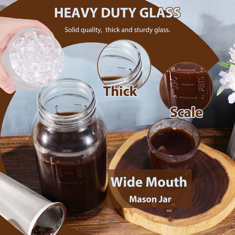 Glyntrof 32 oz capacity ideal for iced coffee and tea