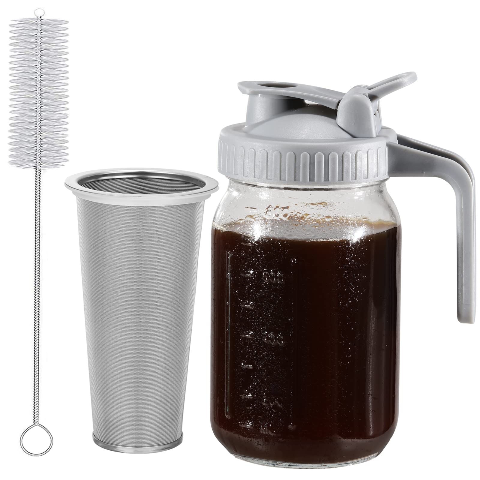 Glyntrof cold brew pitcher with pour spout ready for smooth serving