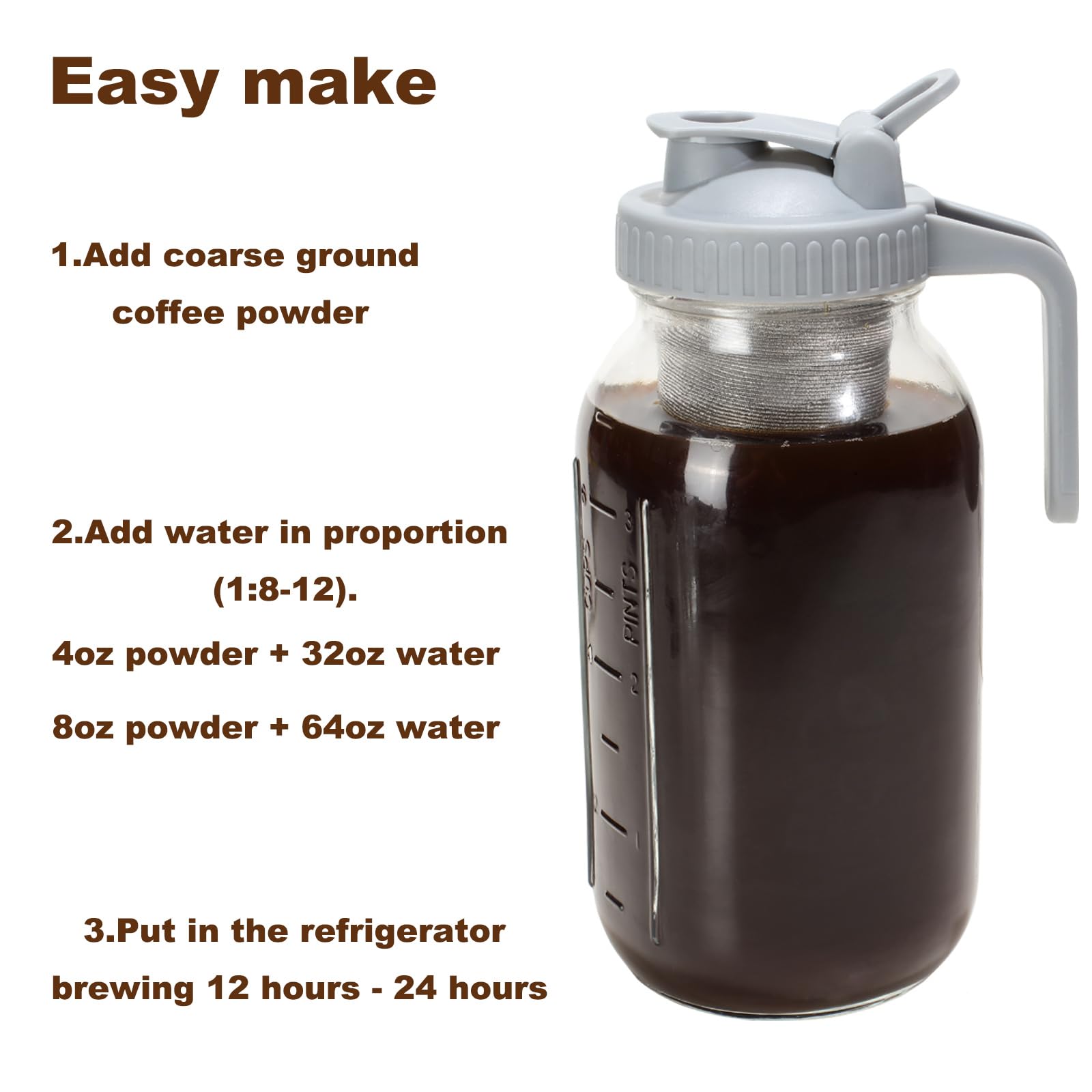 Glyntrof easy-clean filter promotes quick rinsing and reuse