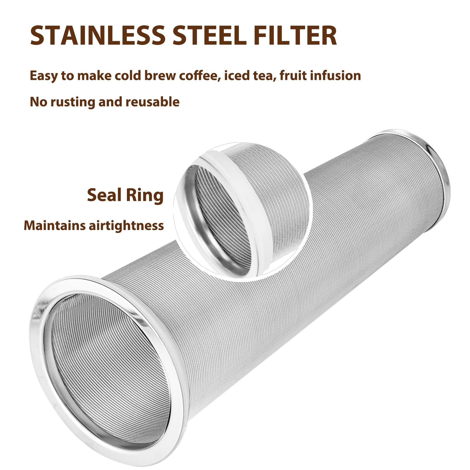 Glyntrof filter designed for Mason jars enables flexible jar sizes.