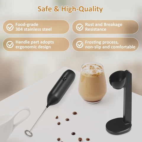 GLZOOO frother with USB-C recharge and charging indicator for readiness.