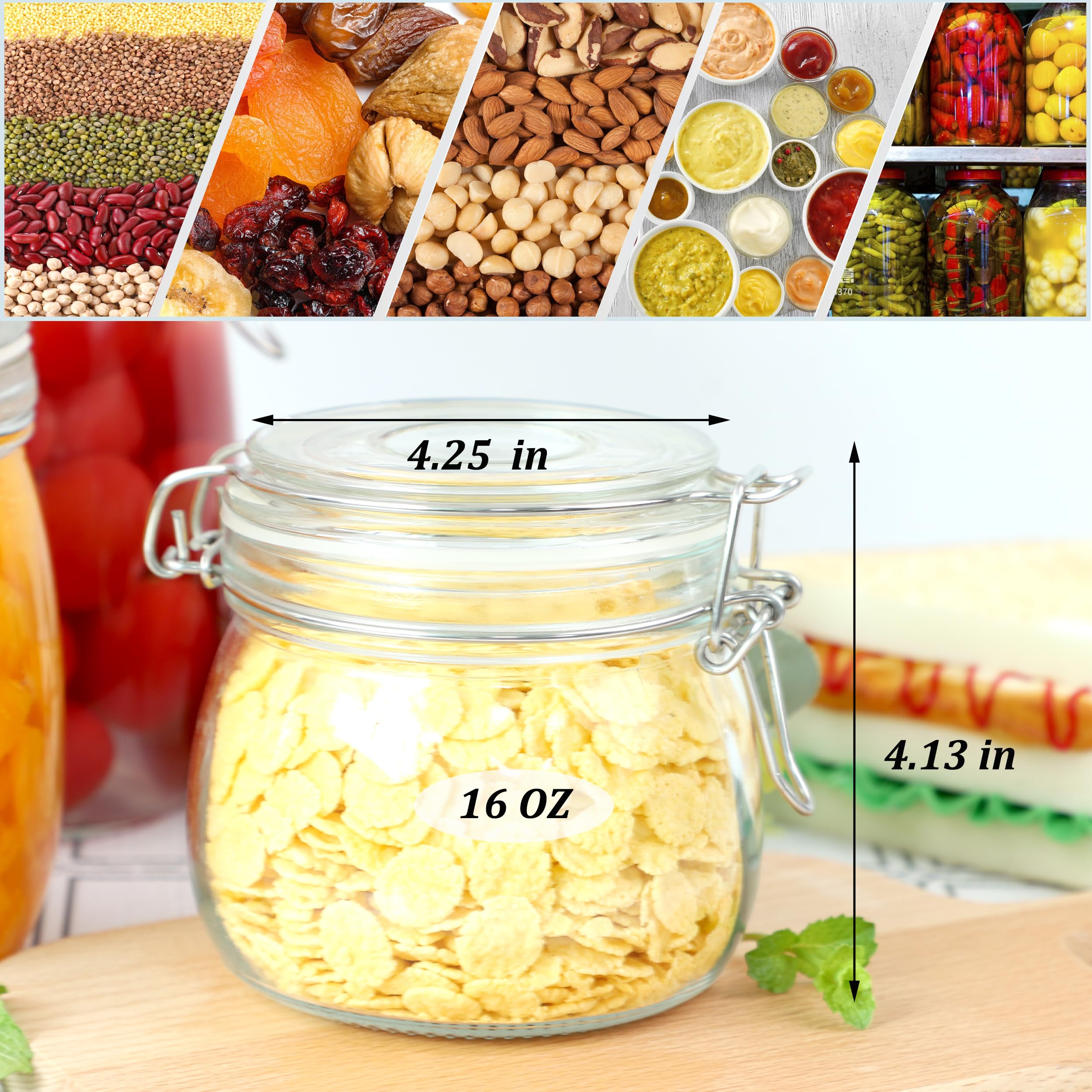 GMAEURL dishwasher-safe glass jar for simple cleaning and reuse.