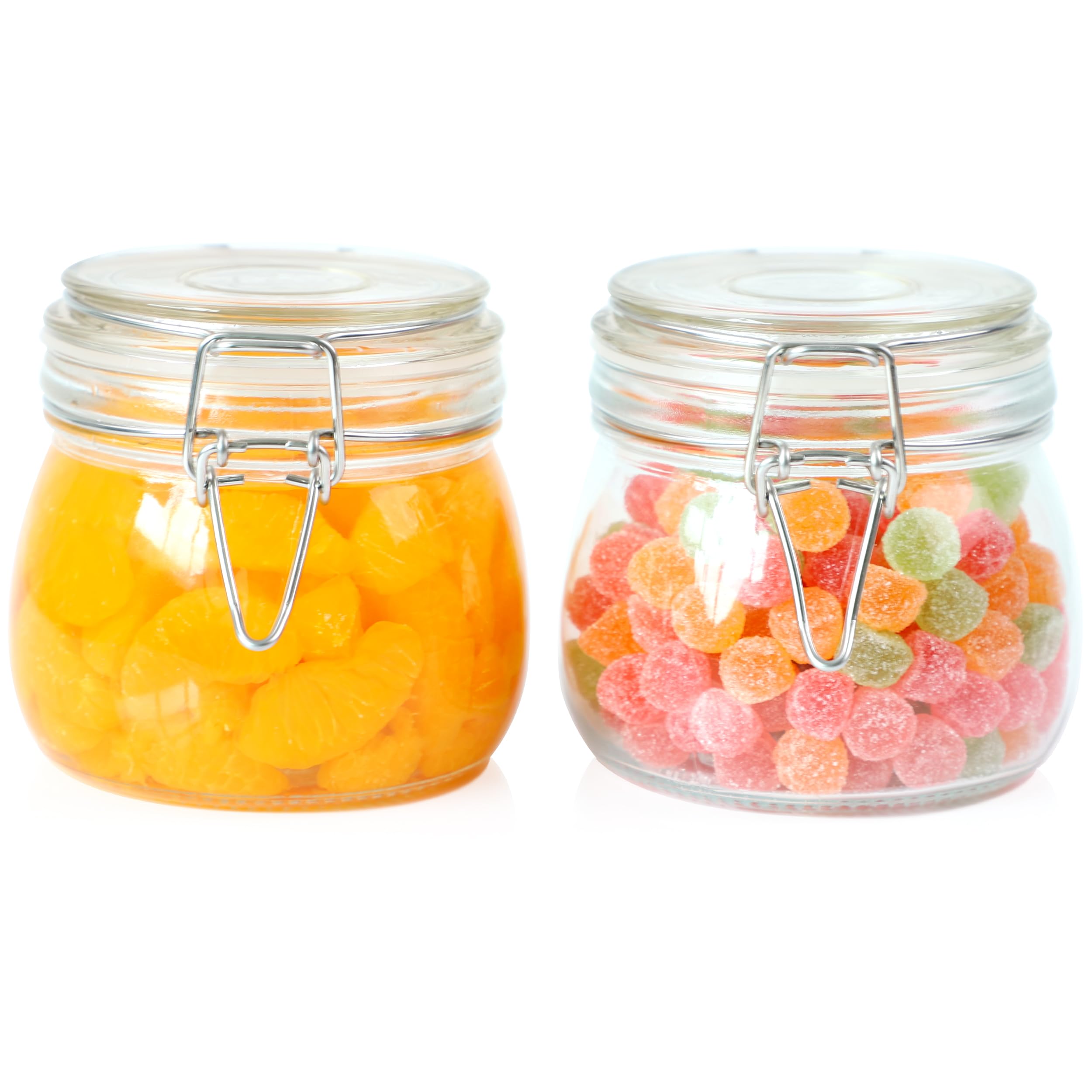 GMAEURL glass jar set of 2 with wide mouth for easy filling and quick access.