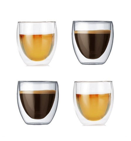 Gmark espresso cups shot glass 2.7-ounce set of four for precise servings.