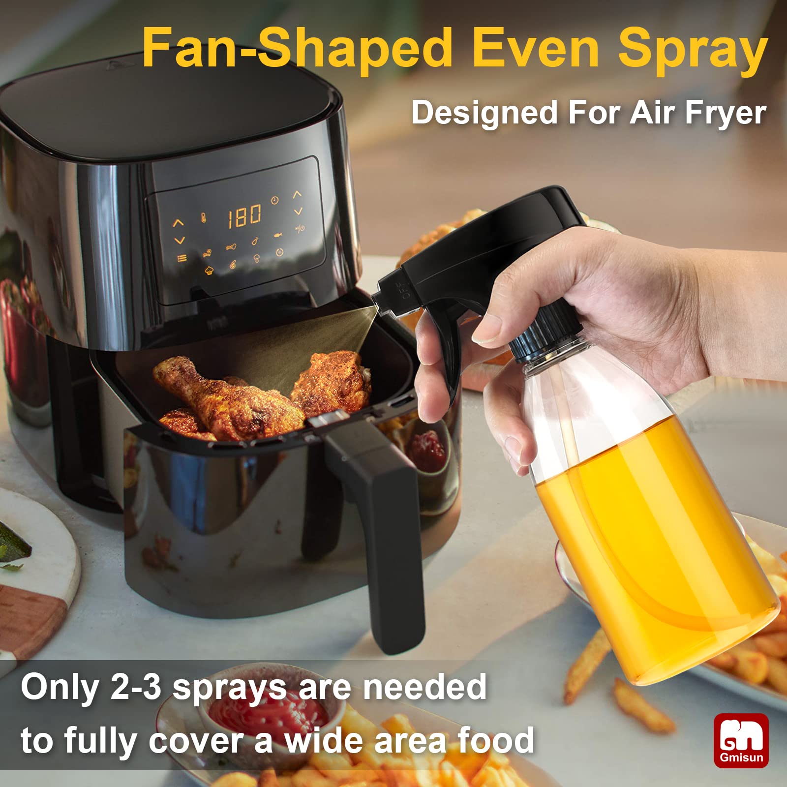 GMISUN oil sprayer being cleaned easily with warm water and soap.